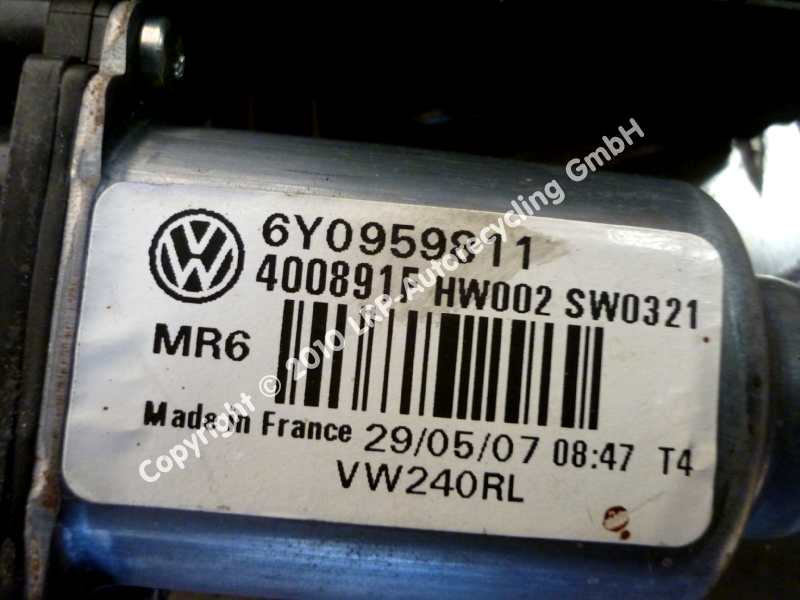 VW Polo 9N3 Motor Fensterheber hinten links 6Y0959811